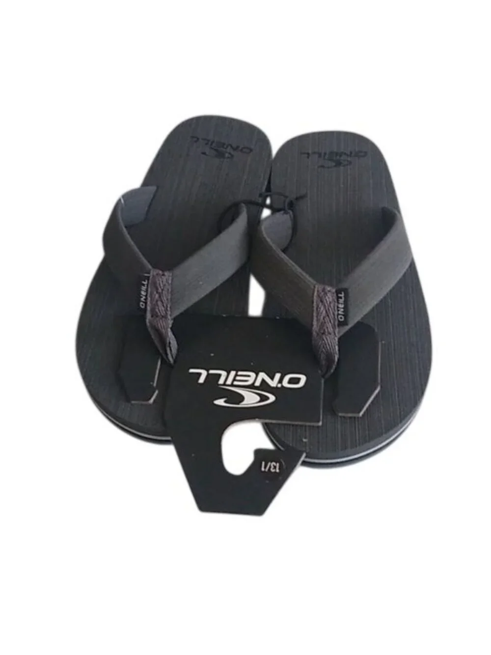 O'Neill Phluff Daddy Gray Flip Flop, Size 13/1 Sandals BOYS Sizing